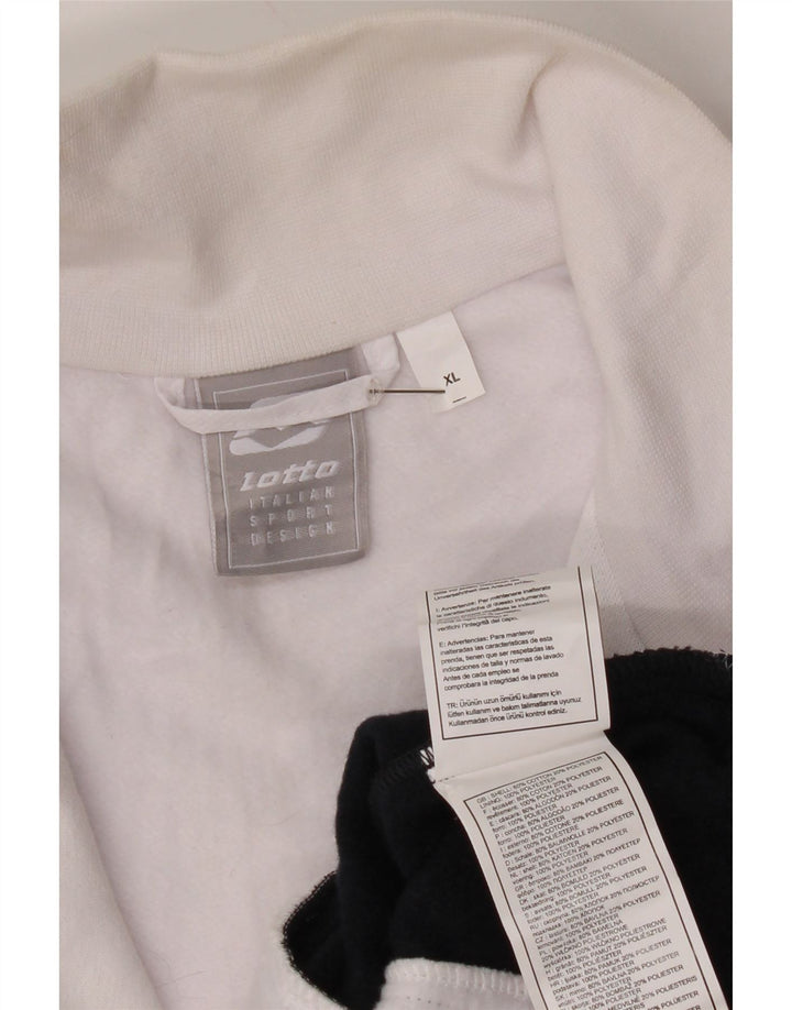 Lotto Veste de survêtement graphique pour homme XL Blanc Colorblock Polyester
