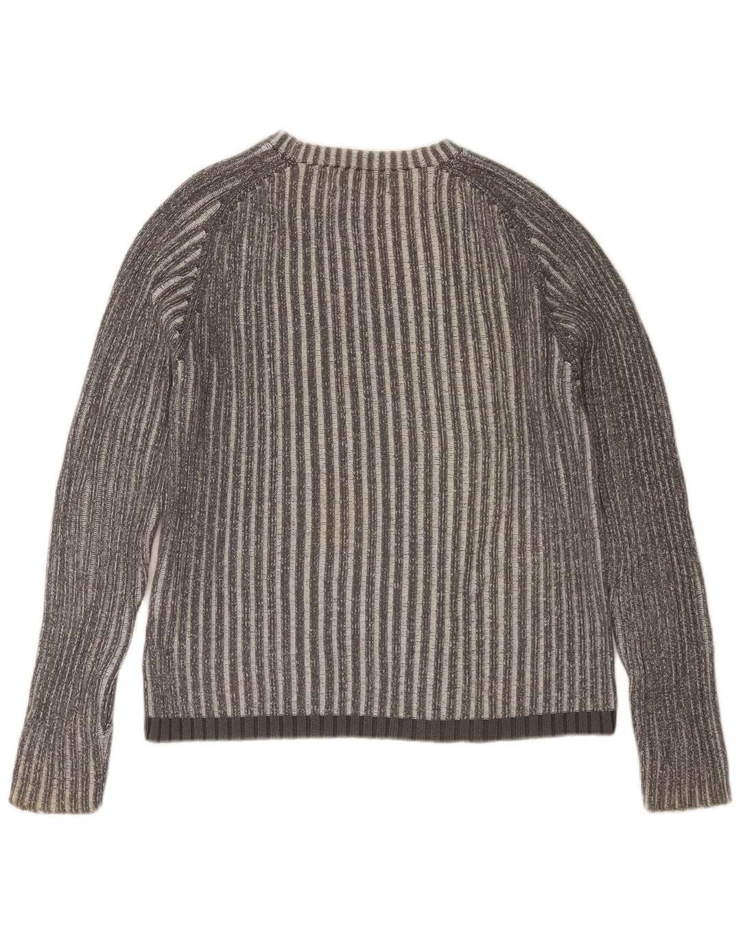 JACK & JONES Pull Col Rond Homme Gris Moyen Rayé Coton