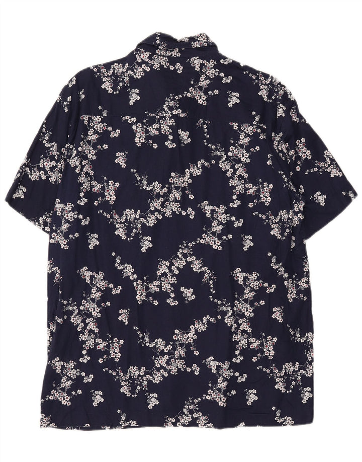 SUPERDRY Chemise à Manches Courtes Homme Bleu Marine Moyen Floral Modal