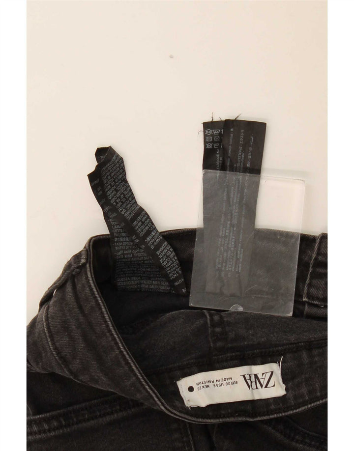 Zara Jean évasé femme EU 38 Small W28 L31 coton noir