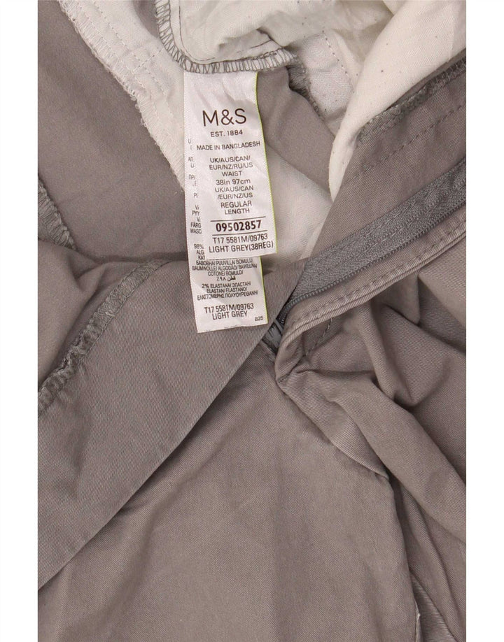 Marks & Spencer Short Chino Homme W38 XL Gris Coton