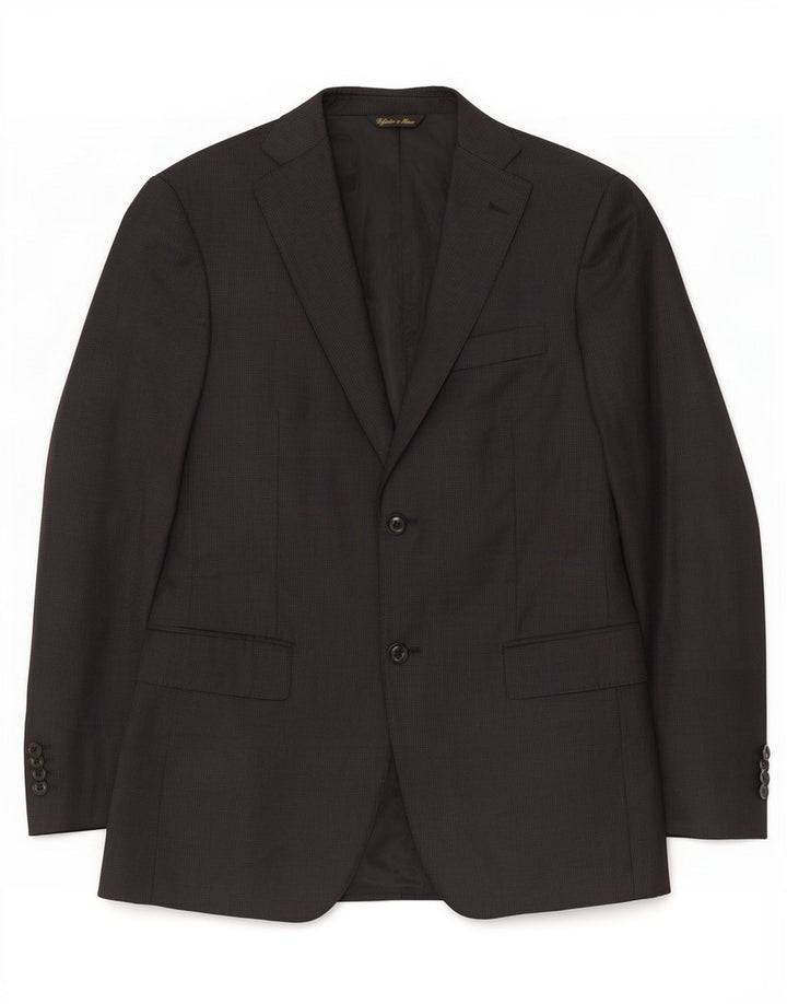 Loro Piana Veste Blazer 2 Boutons Homme IT 48 Laine Vierge Noir Moyen