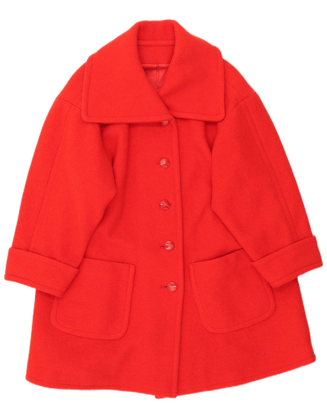 pardessus femme vintage UK 20 2XL Rouge