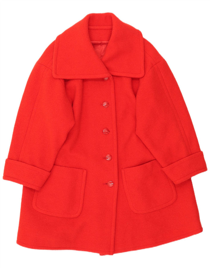 pardessus femme vintage UK 20 2XL Rouge