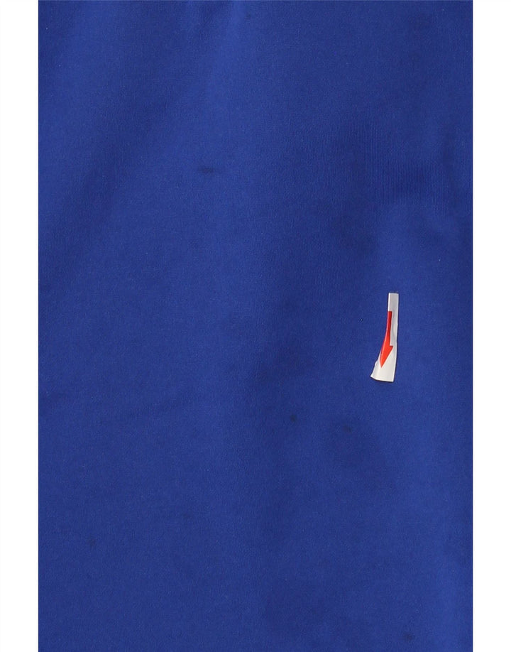 Lotto Sweat-shirt à col zippé pour hommes, grand bleu, polyester