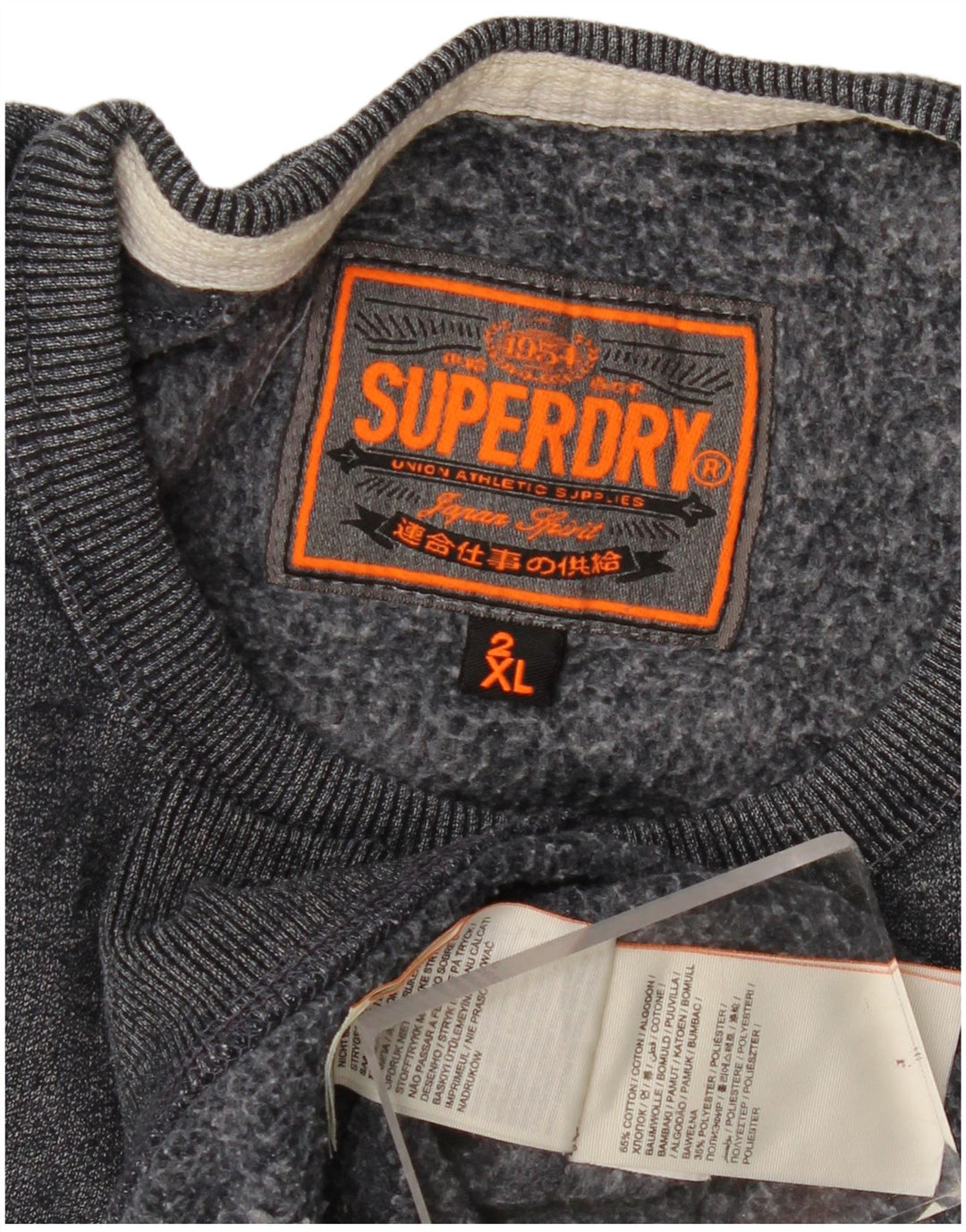Superdry Sweat-shirt graphique pour homme 2XL en coton bleu marine