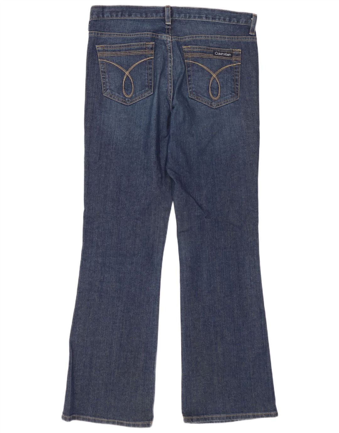 CALVIN KLEIN Jean Bootcut Femme US 10 Large W30 L32 Coton Bleu