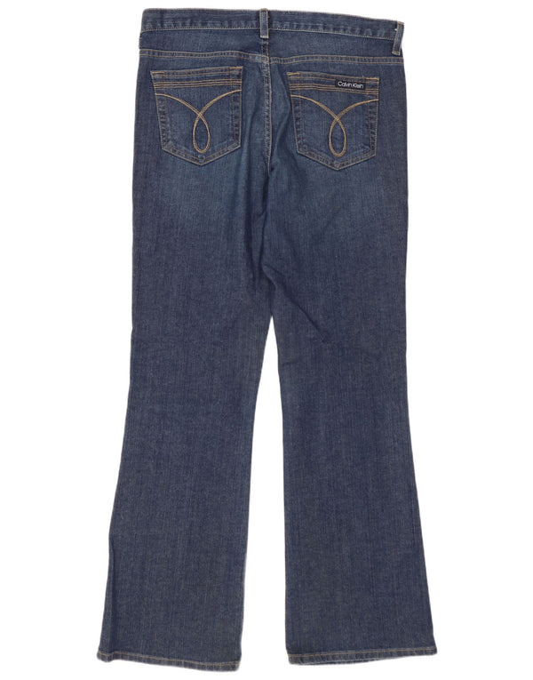 CALVIN KLEIN Jean Bootcut Femme US 10 Large W30 L32 Coton Bleu