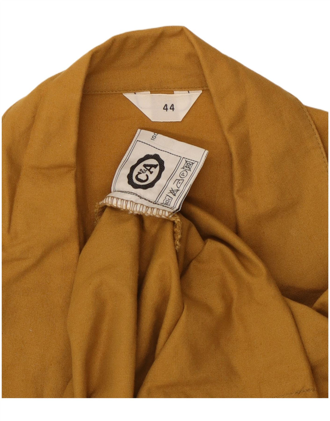 C & A Veste Blazer Double Boutonnage Femme EU 44 XL Jaune Coton