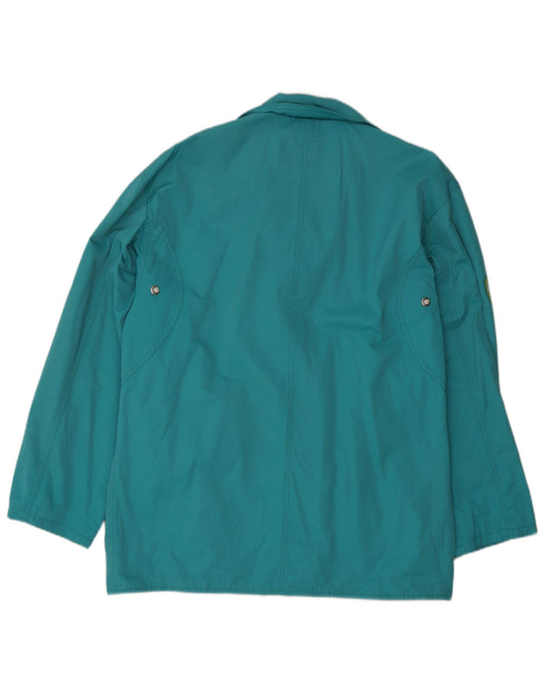 Vintage Boys Graphic Loose Fit Duffle Jacket 13-14 ans Bleu Coton Rétro