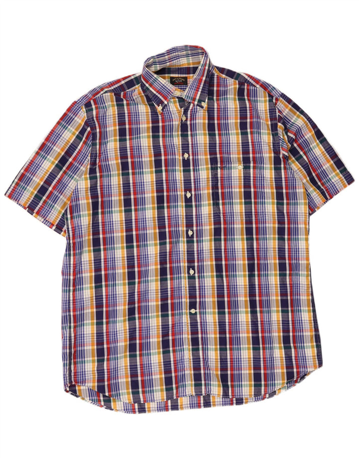 Paul & Shark Chemise à Manches Courtes Yachting Homme Multicolore Carreaux