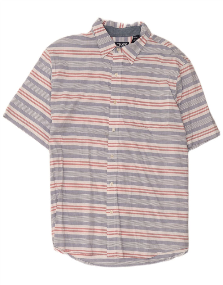 Chaps Chemise à Manches Courtes Homme 2XL Coton Rayé Multicolore