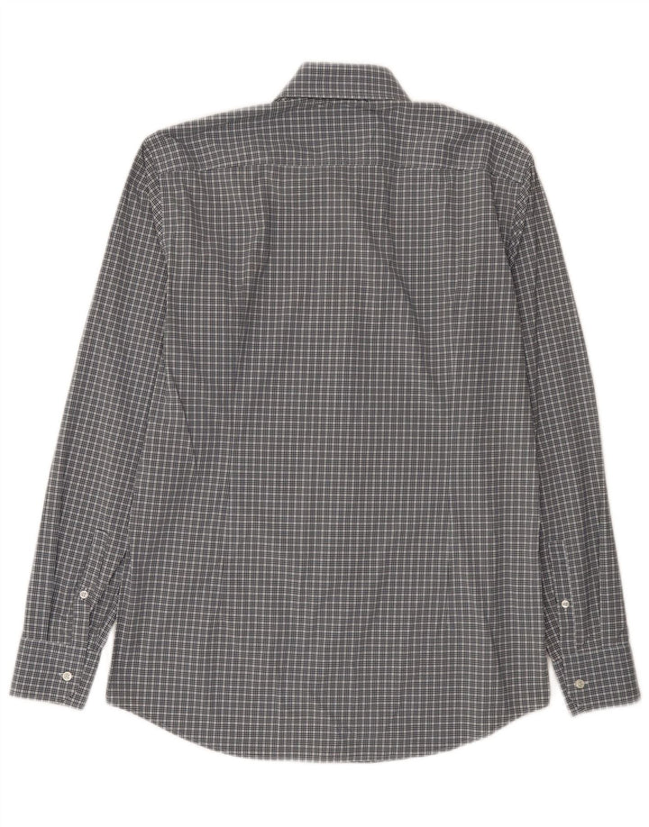 Hugo Boss Chemise slim fit pour homme taille 40 15 3/4 en polyamide à carreaux bleu moyen