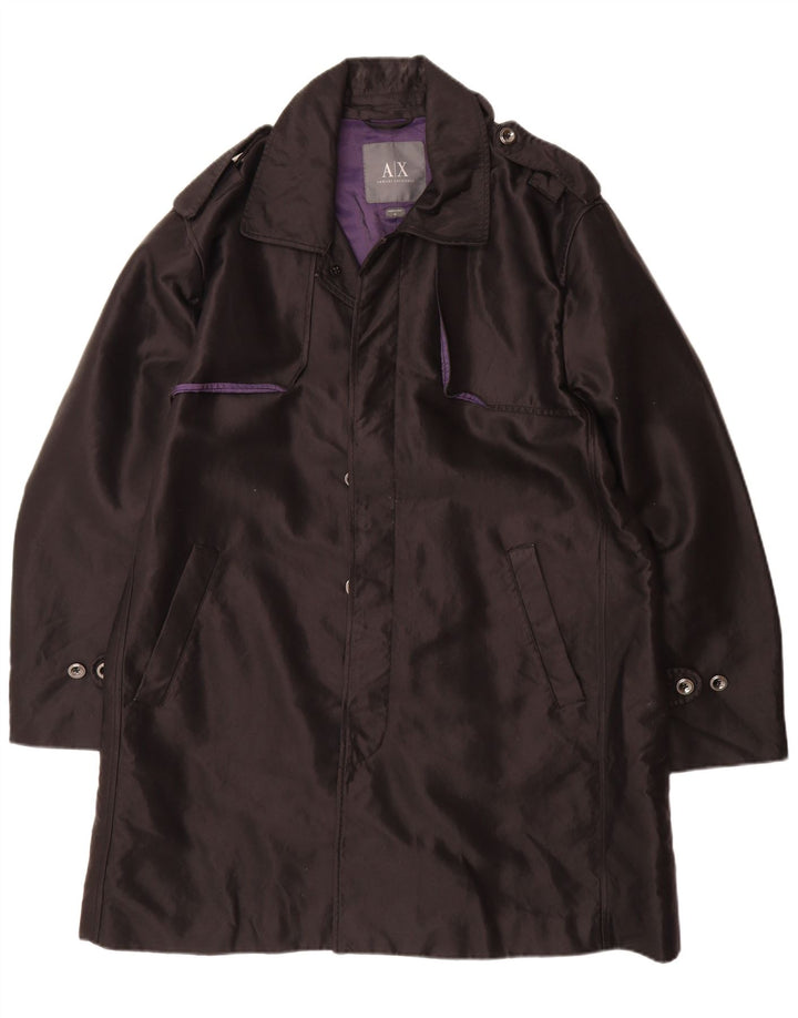 Armani Exchange Trench-Coat Homme UK 42 XL Coton Noir