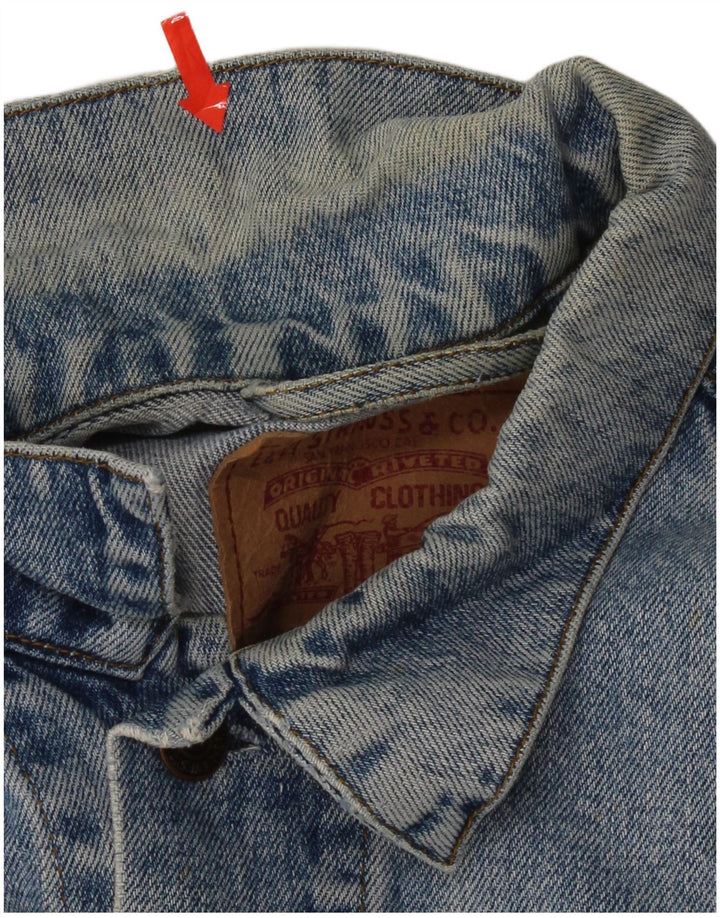 Levi's Veste en Jean Homme UK 38 Bleu Moyen Coton