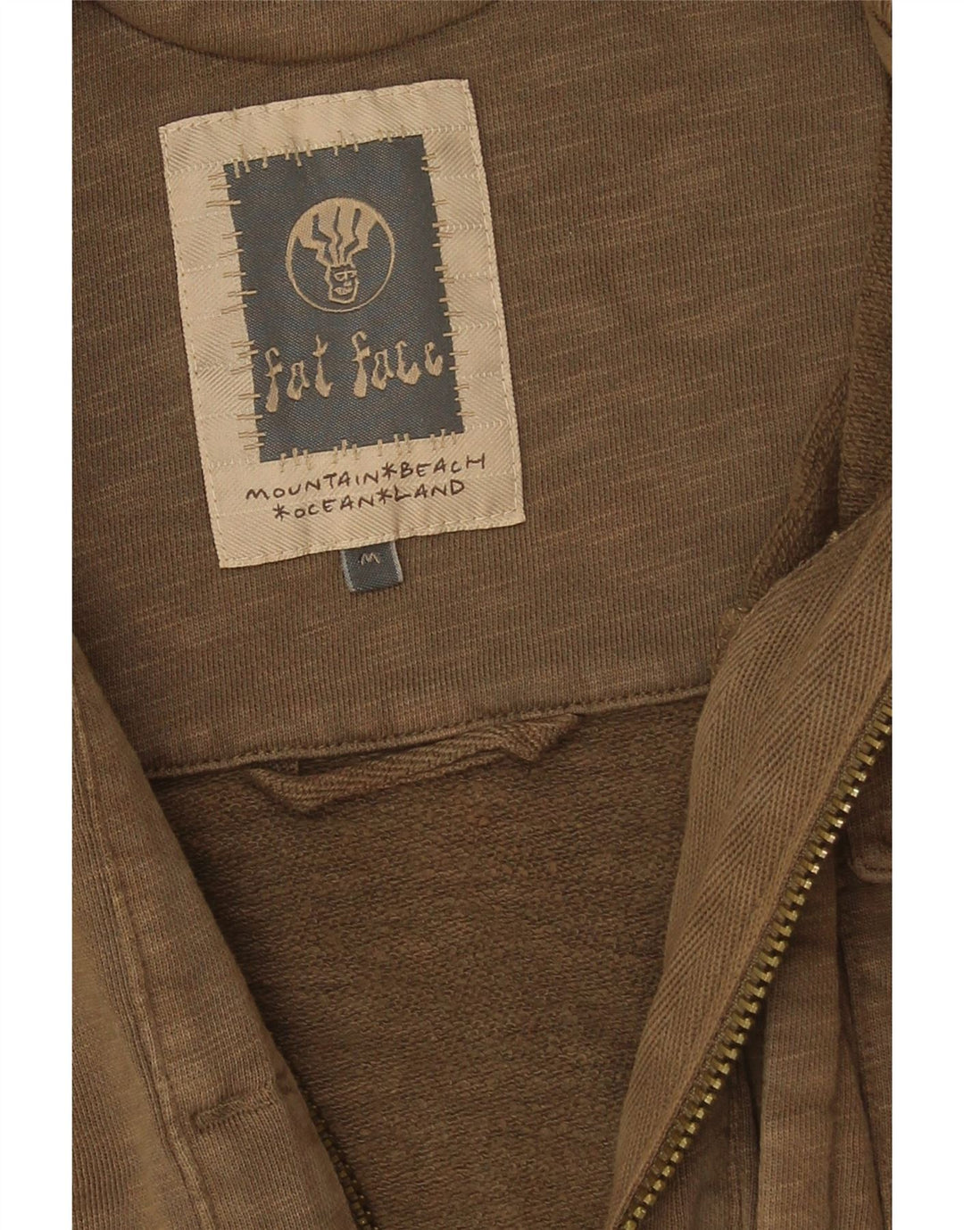 Fat Face Veste de Survêtement Homme Kaki Moyen Coton