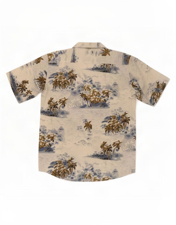Castello Mens Short Sleeve Shirt Large White Hawaiian