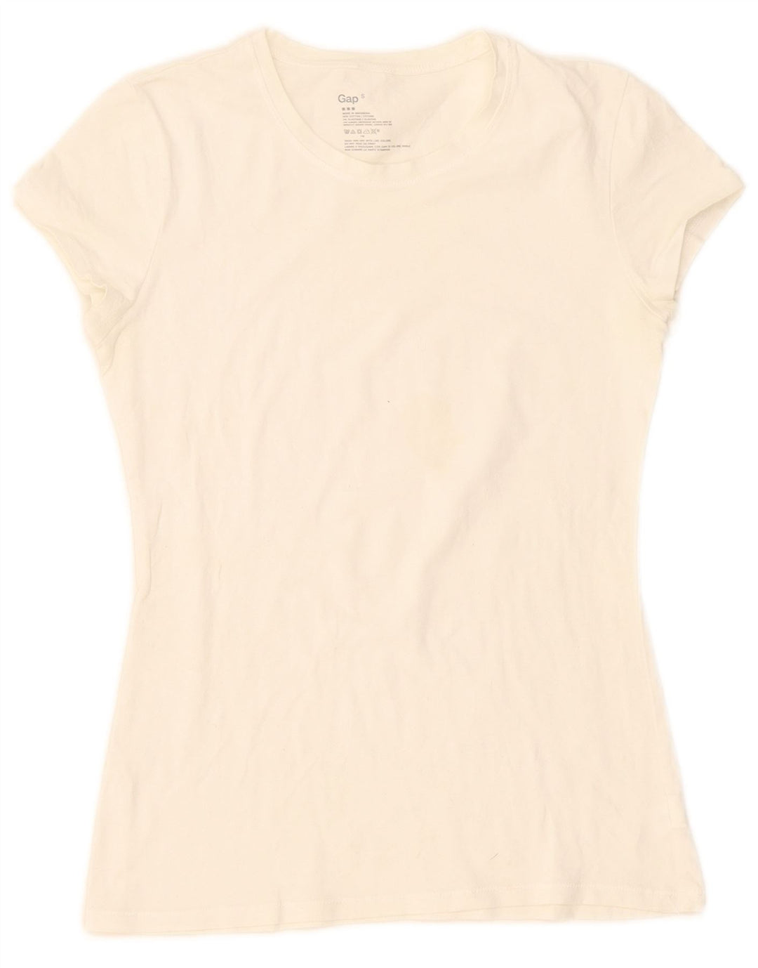 Gap T-Shirt Femme Top UK 10 Small Blanc Coton