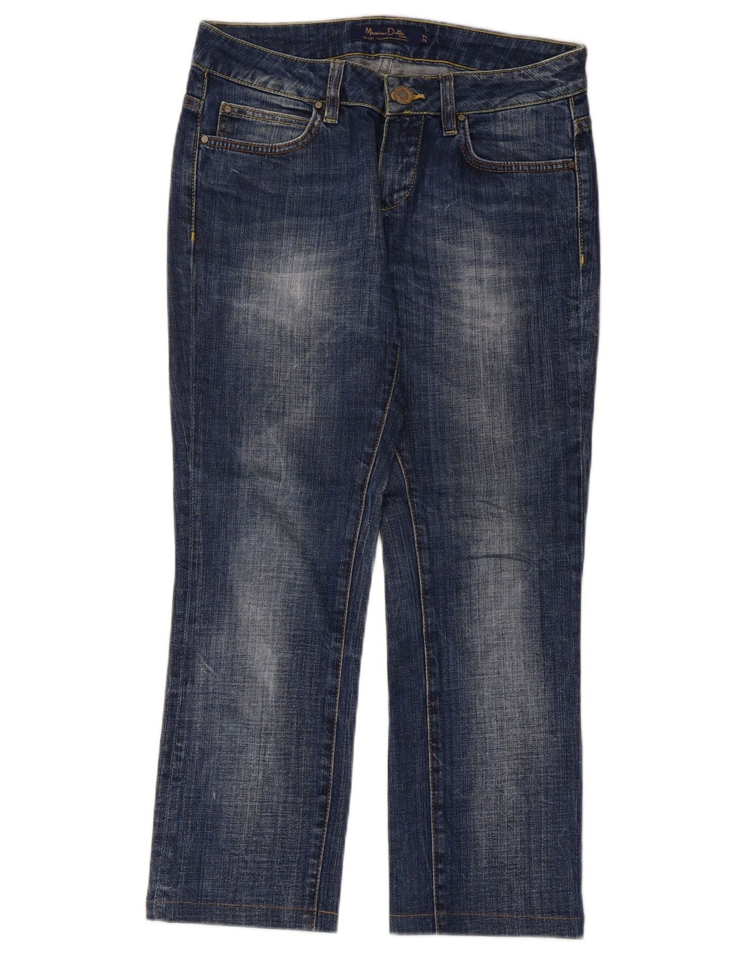 Massimo Dutti Jean court W27 L25 en coton bleu pour femme