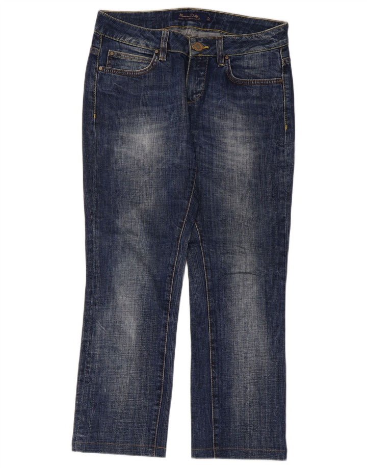Massimo Dutti Jean court W27 L25 en coton bleu pour femme