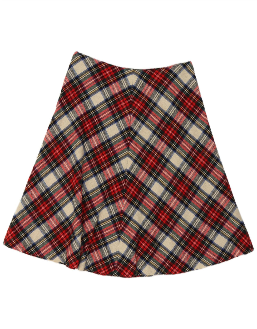 vintage Womens A-Line Jupe W32 Grand Plaid Multicolore