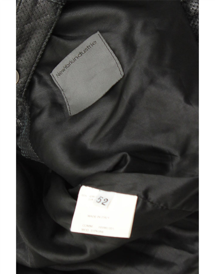 Veste en cuir homme vintage IT 52 XL Cuir noir