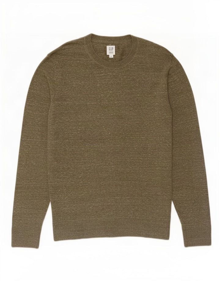 Gap Pull Col Rond Homme Kaki Moyen Moucheté