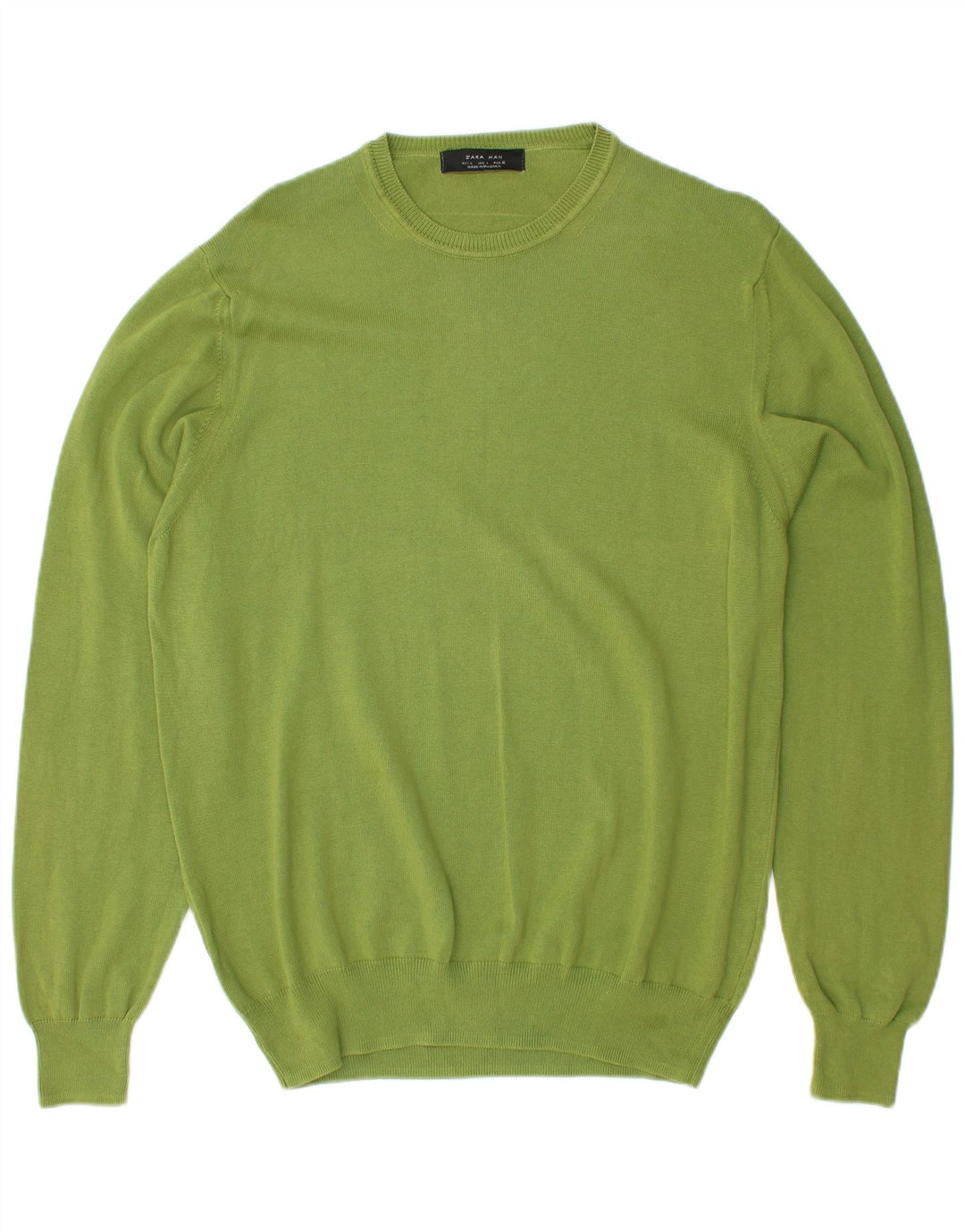 ZARA Pull ras du cou pour homme, grand vert
