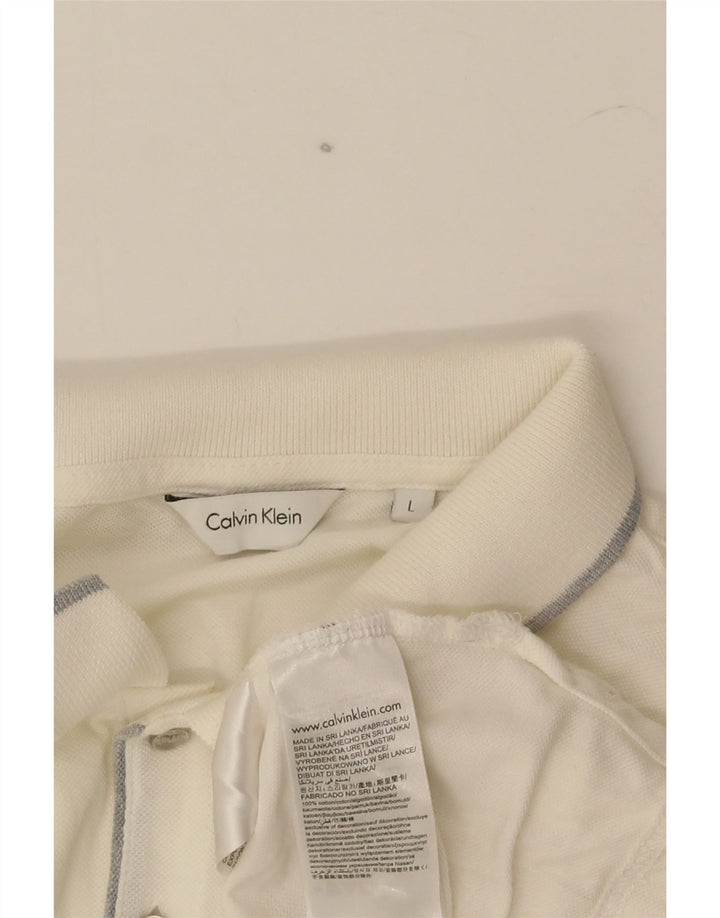 Calvin Klein Polo Homme Grand Blanc Coton
