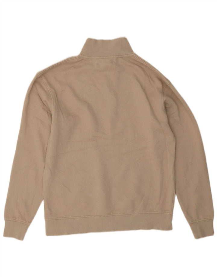Jack & Jones Sweat-Shirt Graphique à Col Zippé Homme Beige Moyen Coton