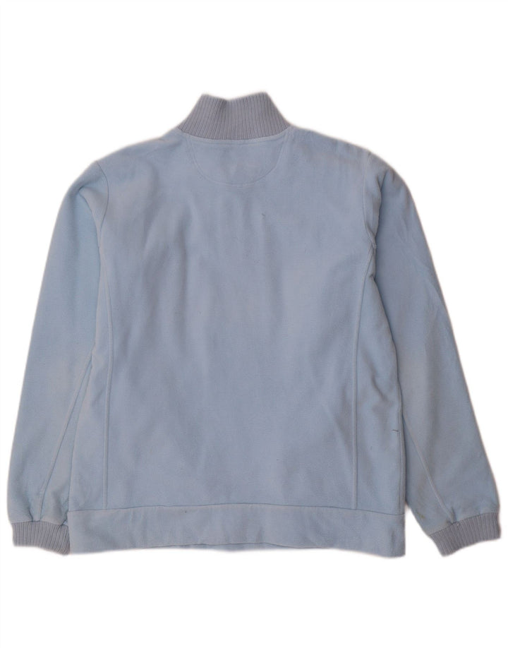 Champion Pull polaire à col zippé pour femme UK 16 Large Bleu Polyester