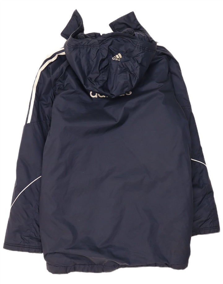 Adidas Mens Graphic Graphic Rembourré Manteau UK 36 Petit Bleu Marine Polyester
