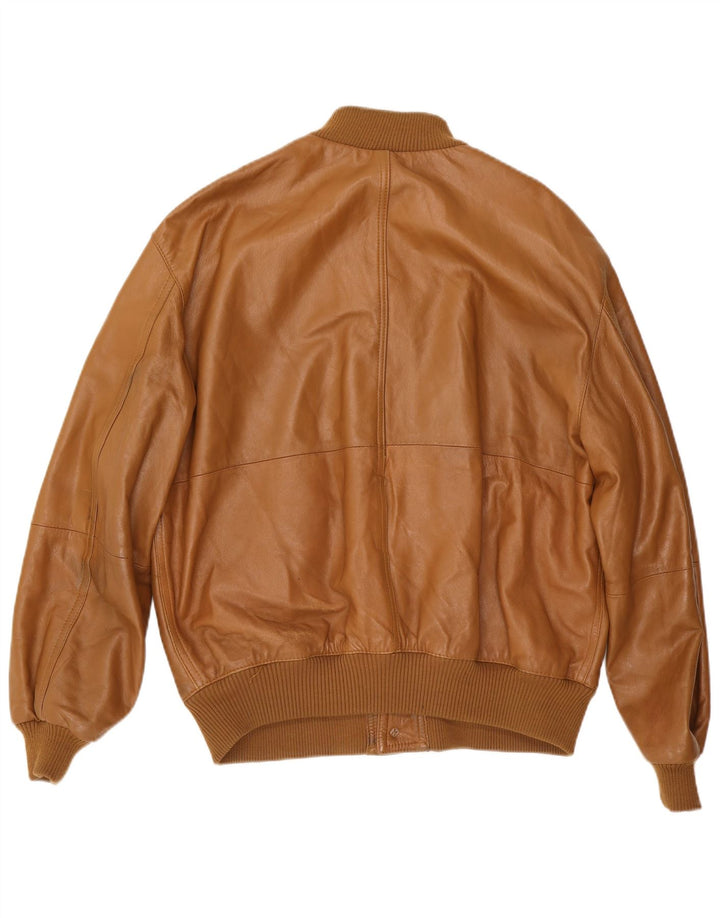 Helen Hubert Veste en cuir pour homme UK 44 2XL Cuir marron