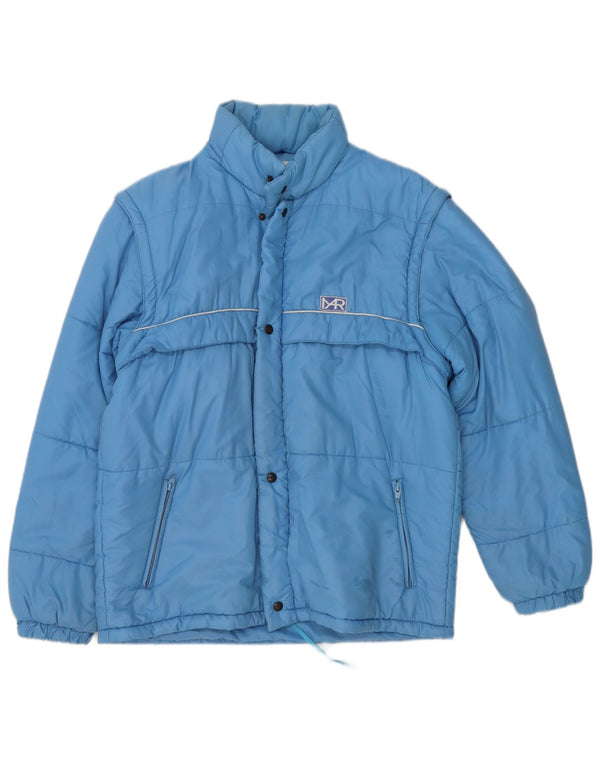 Veste matelassée homme vintage IT 48 Polyamide bleu moyen