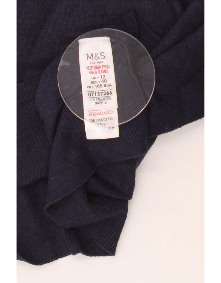 Marks & Spencer Chemisier à manches courtes pour femme UK 12 Bleu marine moyen