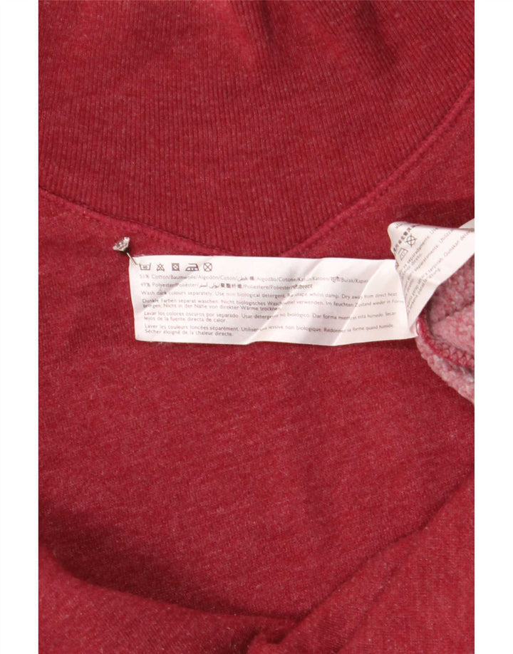 Jack Wills Sweat-shirt surdimensionné pour femme UK 12 en coton rouge moyen