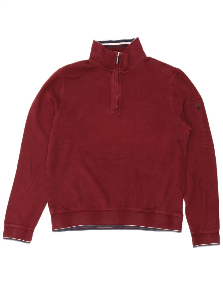 Marks & Spencer Sweat-Shirt Blue Harbour Homme Bordeaux Moyen