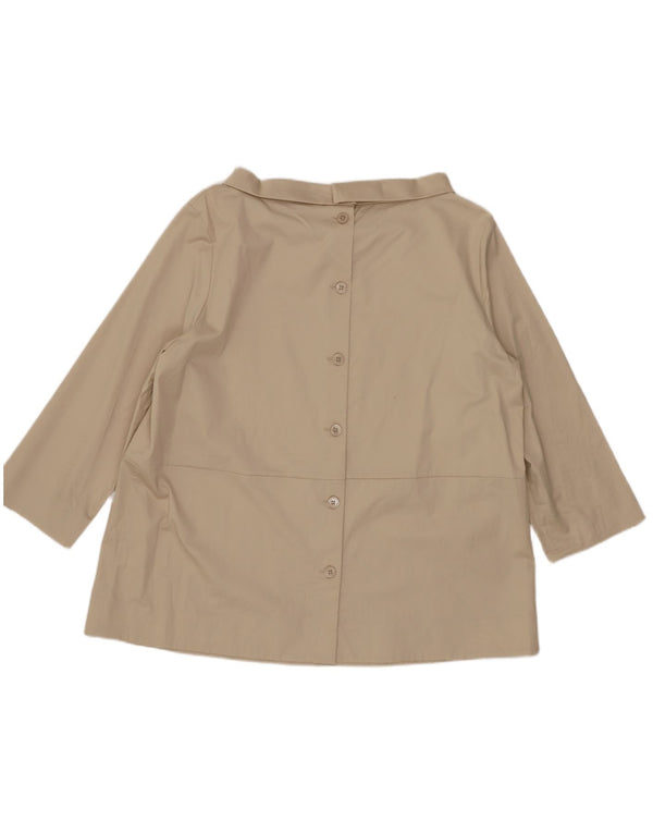 Cos Chemisier à manches 3/4 pour femme EU 40 en coton beige moyen