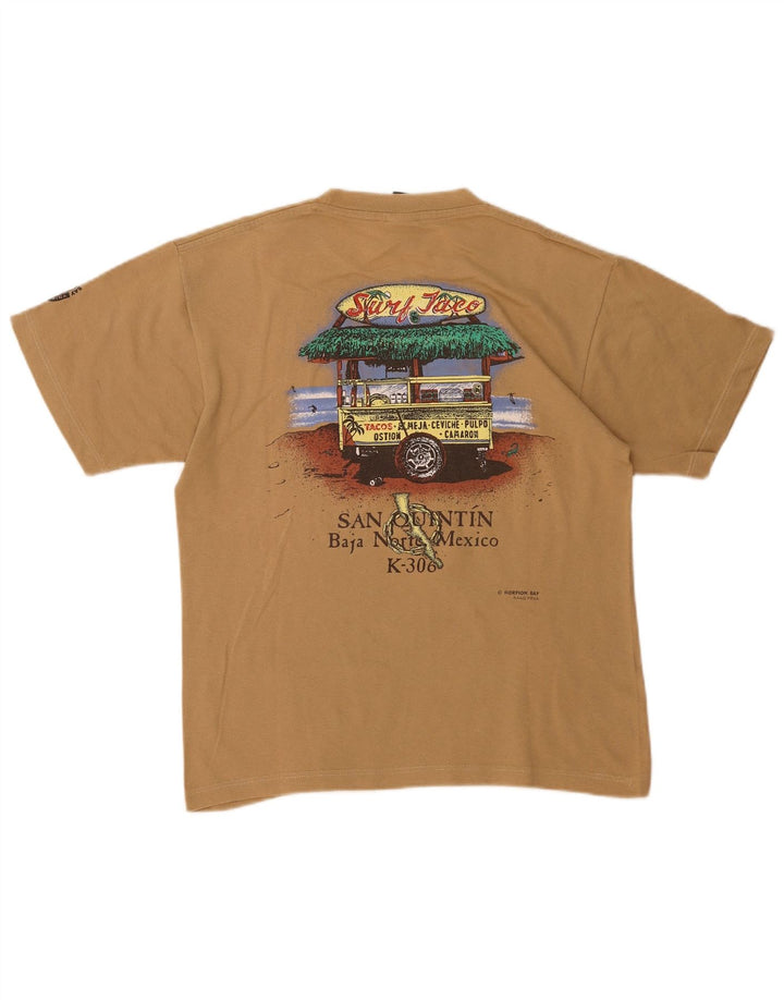 SCORPION T-Shirt Graphique Homme Petit Coton Beige