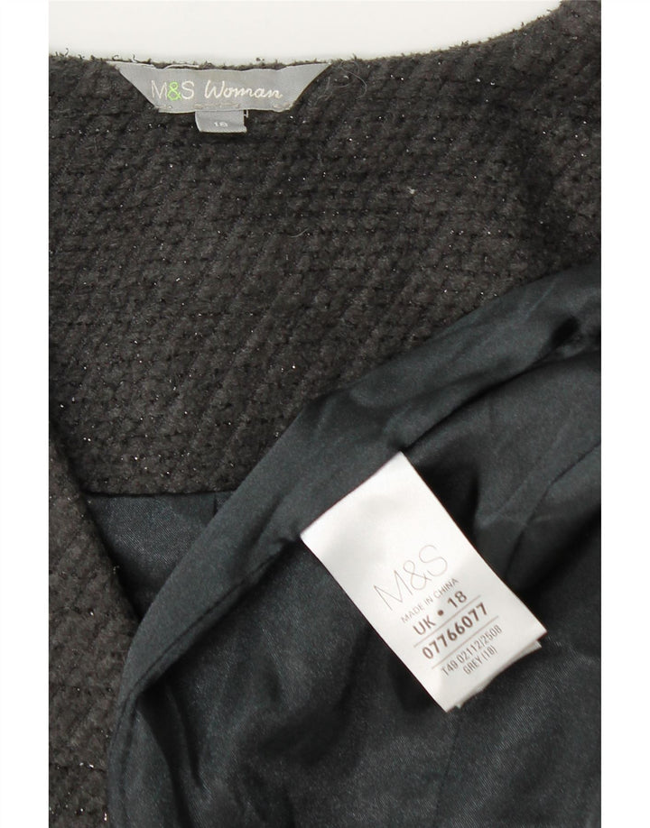 Marks & Spencer Manteau ouvert pour femme UK 18 XL Gris Polyester