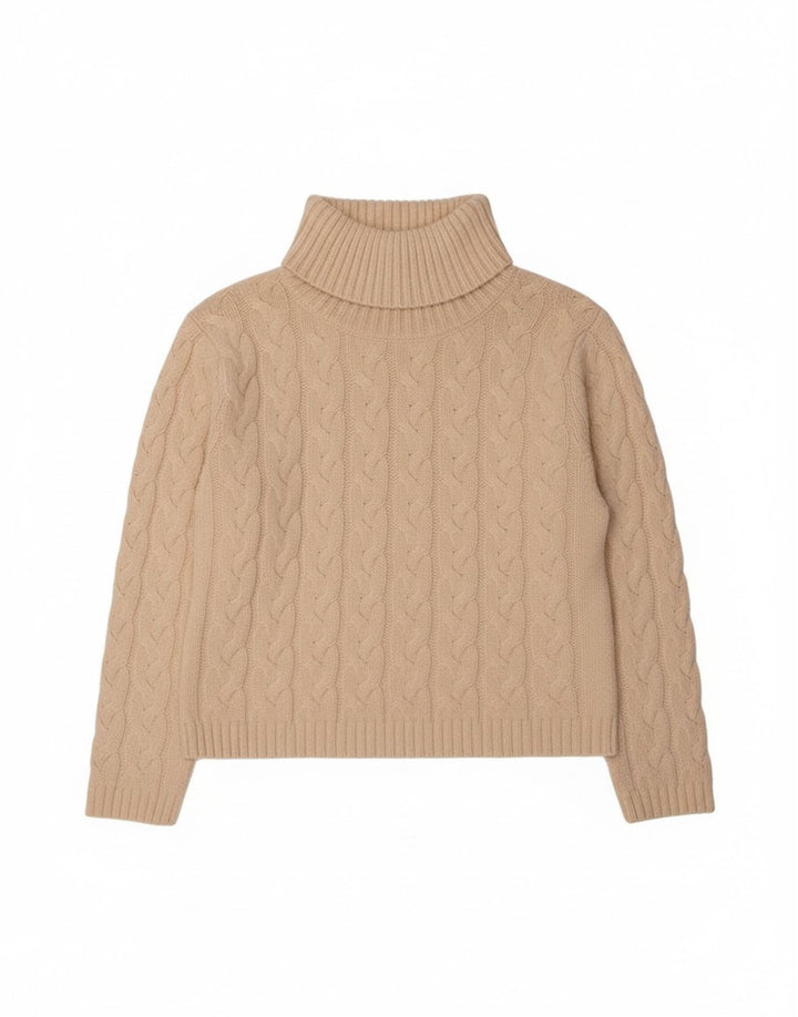 Marco Pecci Pull col roulé pour femme UK 10 Petite laine blanc cassé