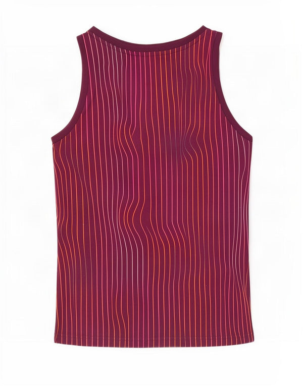 Adidas Mens Graphic Débardeur XS Bordeaux Rayé Polyester