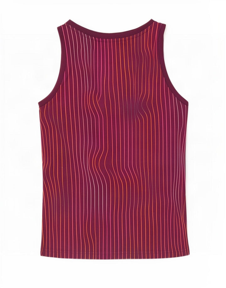 Adidas Mens Graphic Débardeur XS Bordeaux Rayé Polyester
