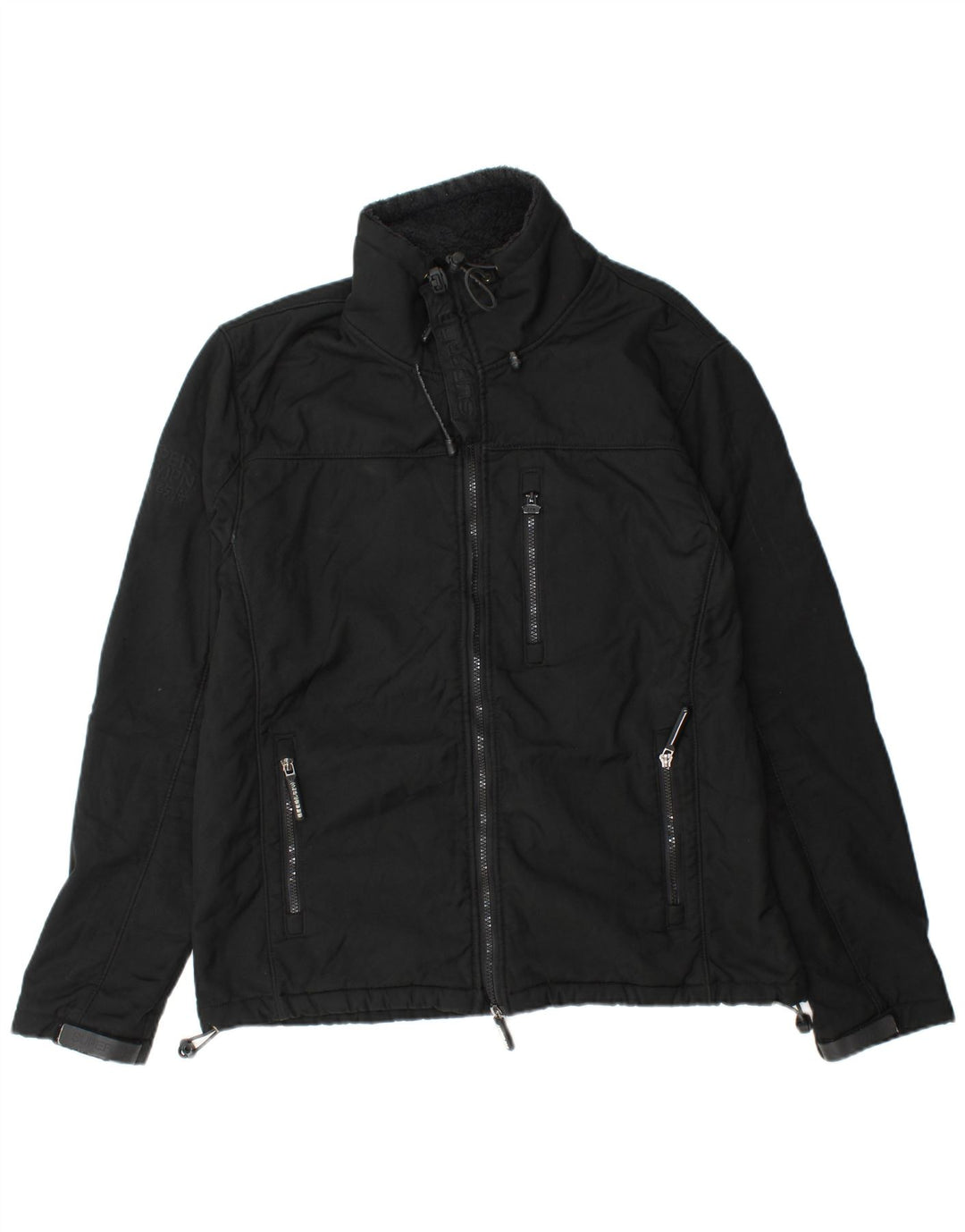 SUPERDRY Veste coupe-vent Windtrekker pour hommes UK 46 3XL Noir Polyester