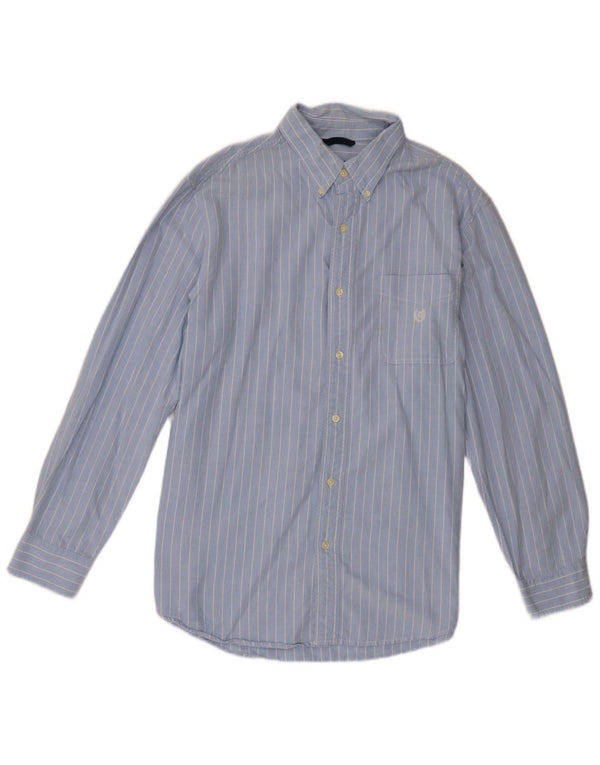 Chaps Chemise Homme Large Bleu Rayure Coton