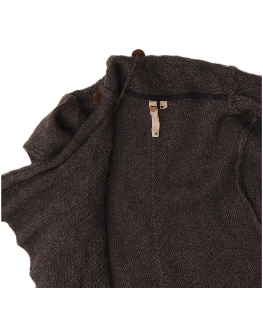 White Stuff Cardigan ouvert à manches courtes pour femme UK 10 Petite laine grise