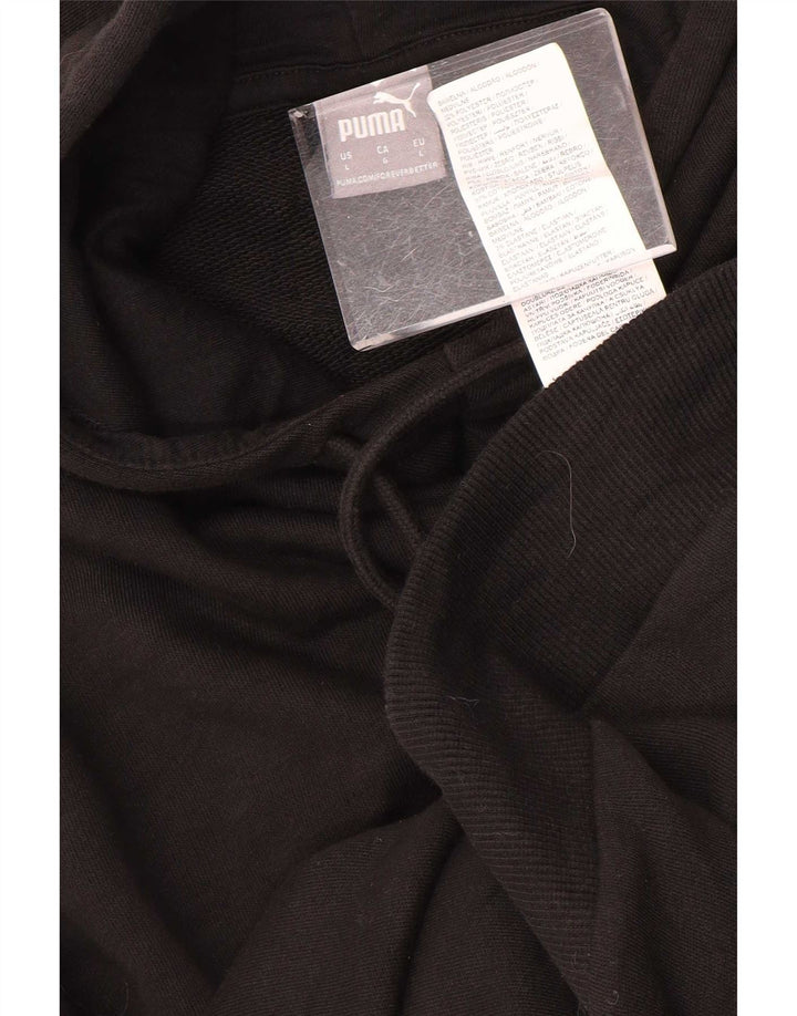 Puma Pull à capuche graphique pour femme - Large - Noir color block