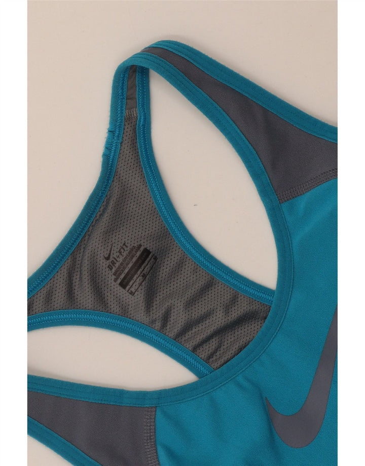 NIKE Débardeur Dri Fit Graphic pour femme UK 12 Bleu moyen Colourblock