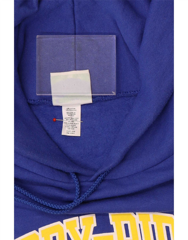 Champion Pull à Capuche Graphique Homme Bleu Moyen Coton