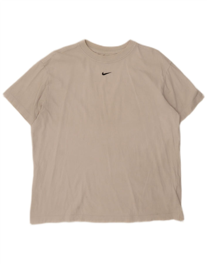 Nike T-shirt coupe ample pour homme en coton blanc cassé moyen